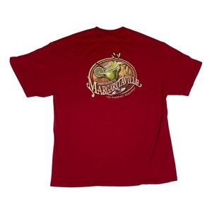 Mens red margaritaville orlando graphic tee